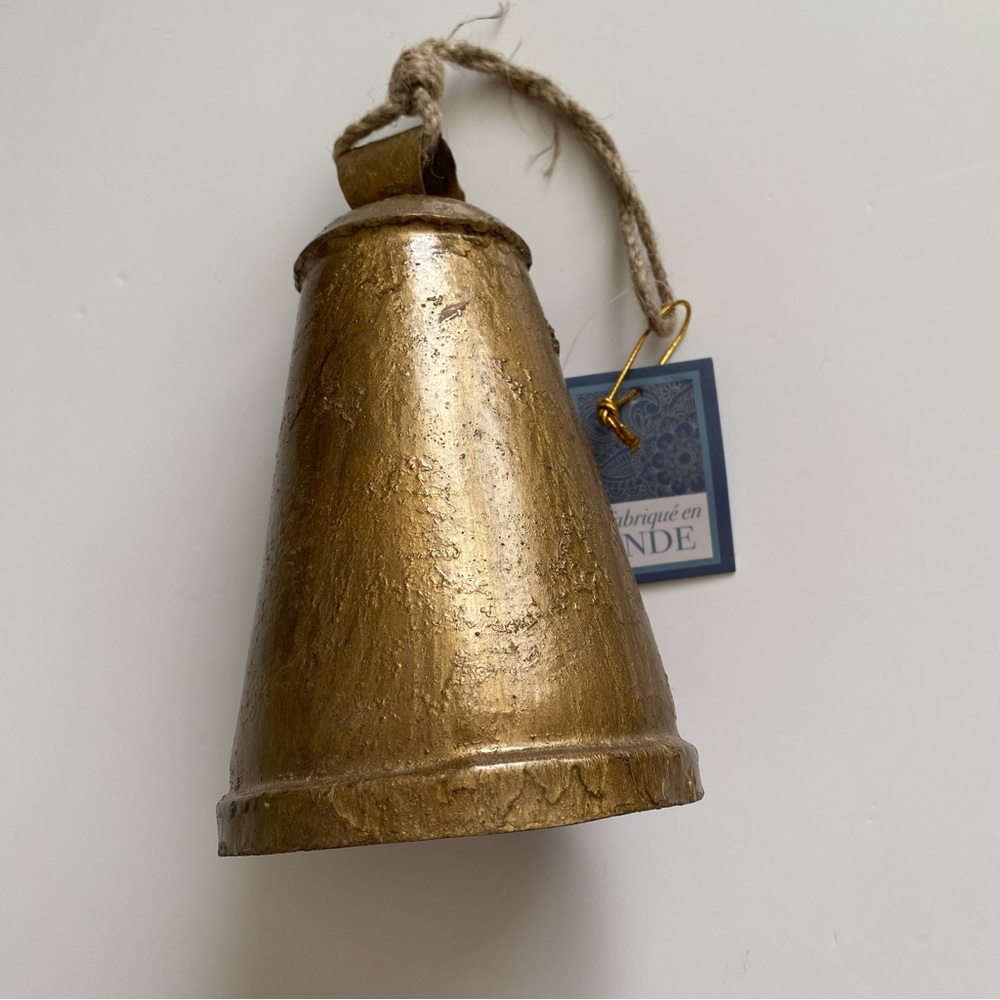 Rustic Gold Hanging Bell NWT